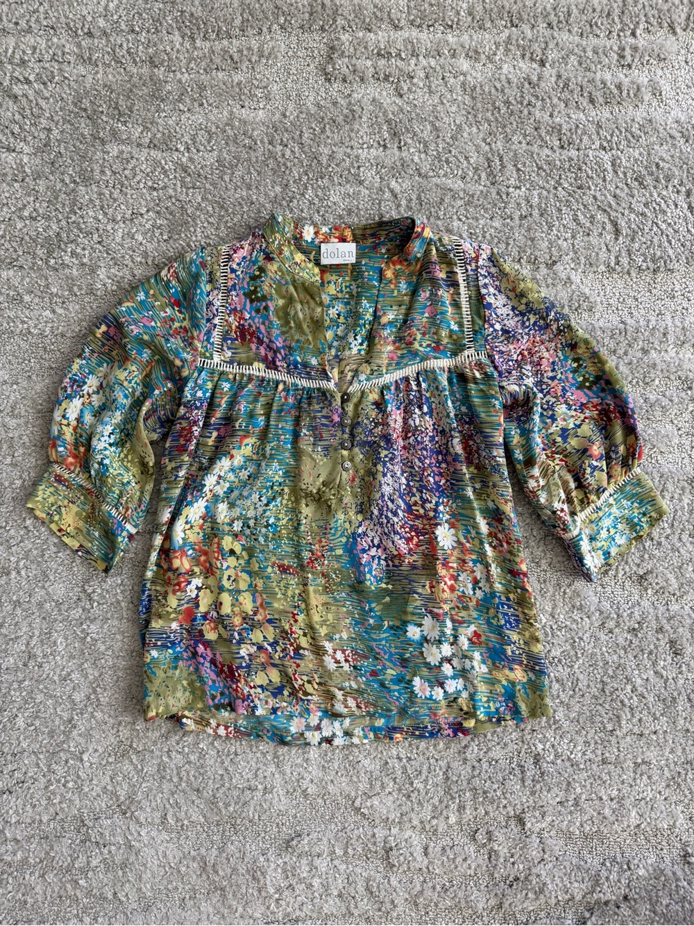 EUC Anthropologie Dolan Size Small 100% Silk Blouse